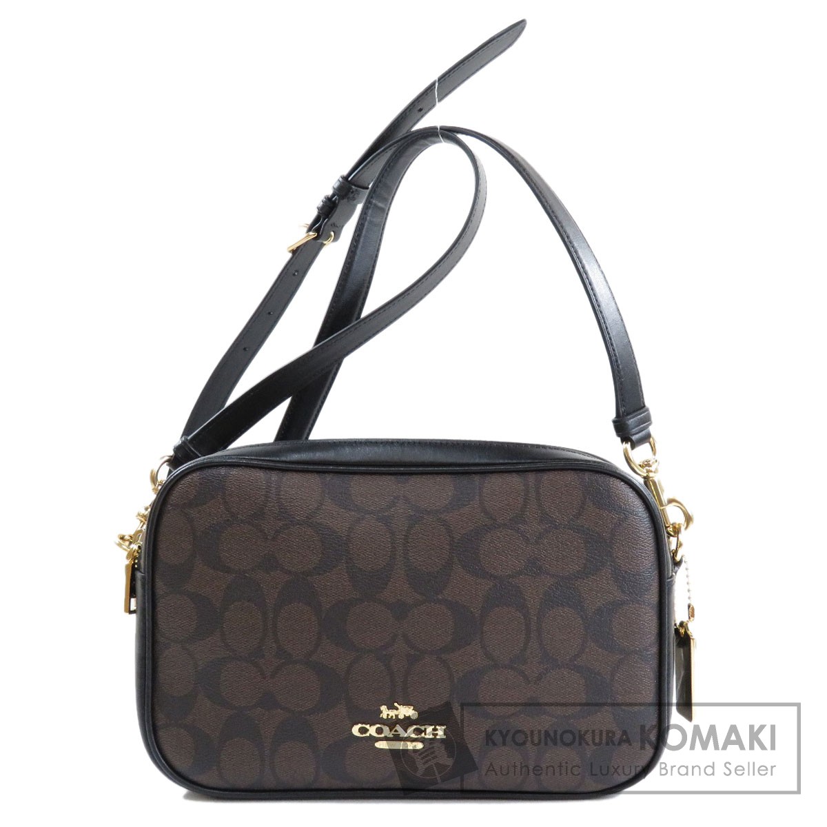 美品⭐️COACH ブラック メッセンジャーバッグ レザー PVC
