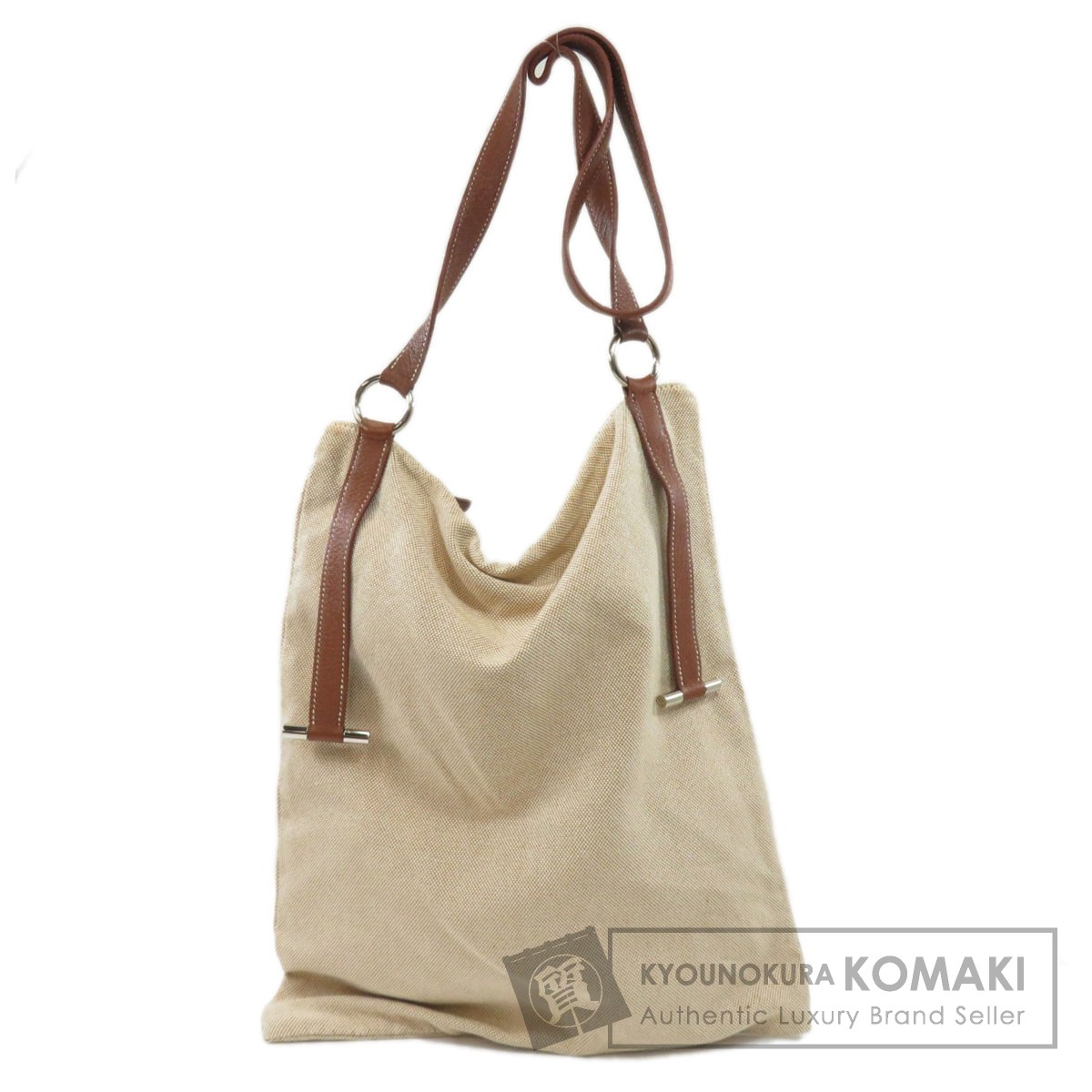 HERMES petit h ミニバッグ レザー×キャンバス バケツ型 一点物