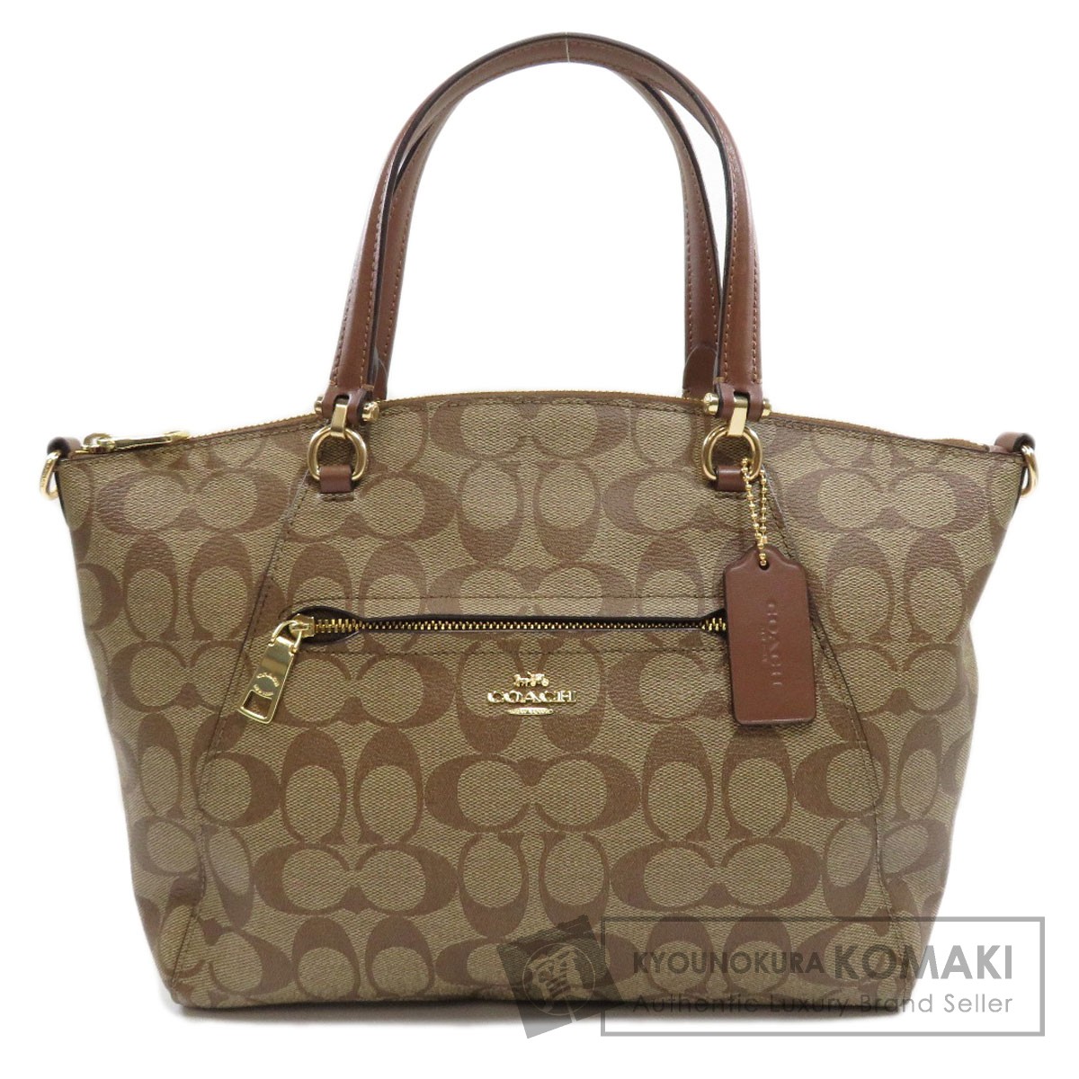 【未使用級】コーチ　ハンドバッグ　シグネチャー　ホースキャリッジ　PVC 茶 楽天市場】coach 63985（バッグ・小物・ブランド雑貨）の通販