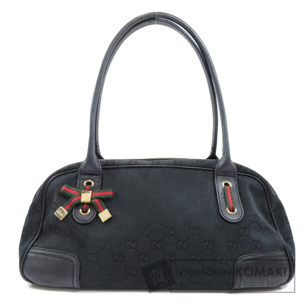 GUCCI グッチ 161720 GG プリンシー リボン ハンドバッグ キャンバス  