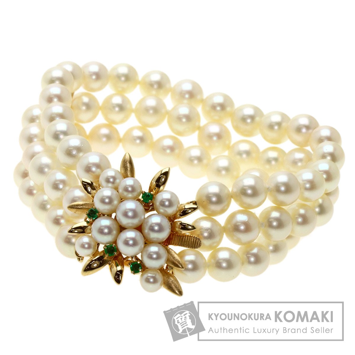 田崎真珠パールブレスレット 3連 真珠 TASAKI bracelet