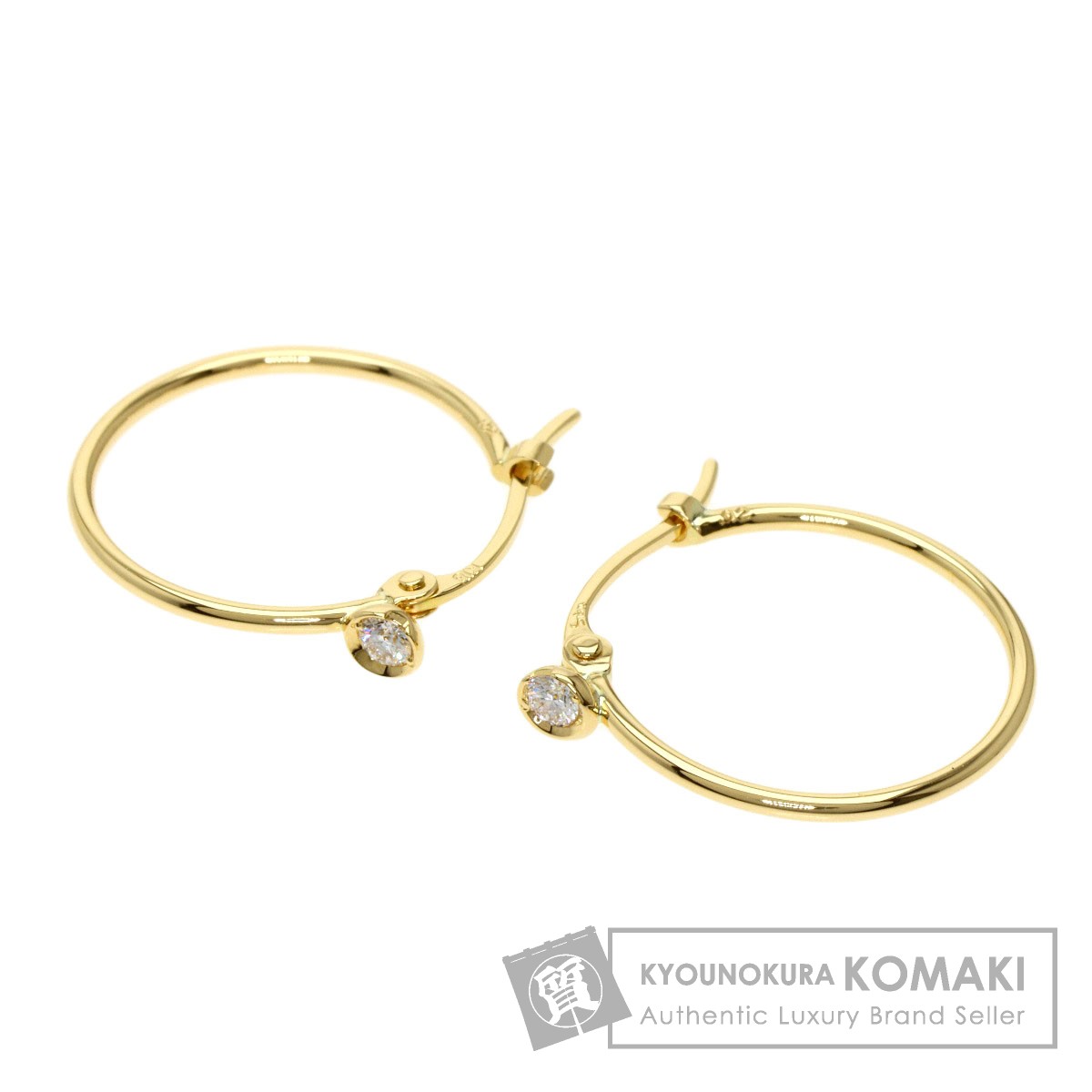 STAR JEWELRY スタージュエリー ダイヤモンド フープ ピアス K18