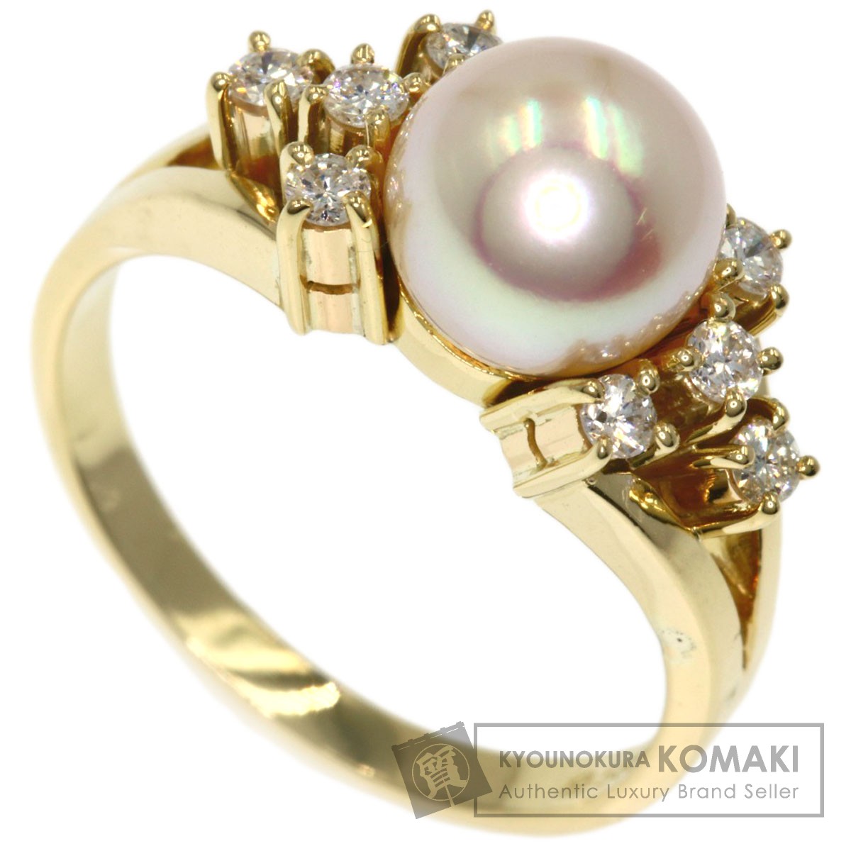 MIKIMOTO ミキモト アコヤパール 真珠 ダイヤモンド リング・指輪 K14