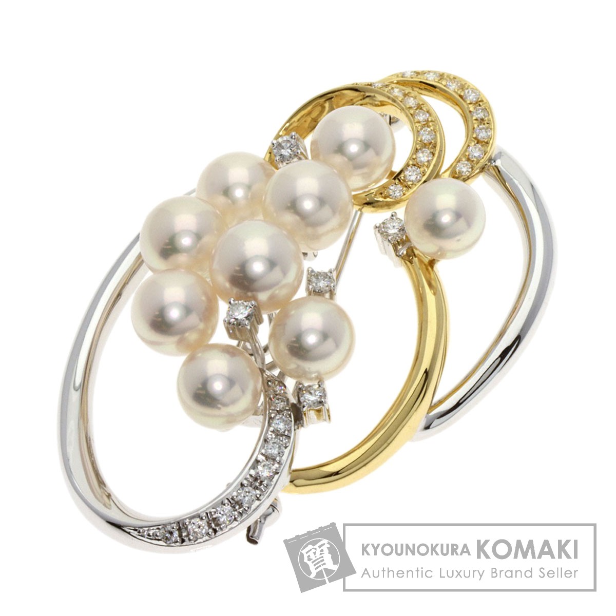 TASAKI タサキ アコヤパール 真珠 ブローチ K18イエローゴールド
