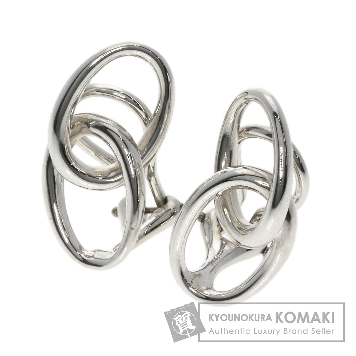 【美品】TIFFANY&Co. ダブル ループ イヤリング シルバー925 TIFFANY&Co. ティファニー ダブルループ イヤリング シルバー