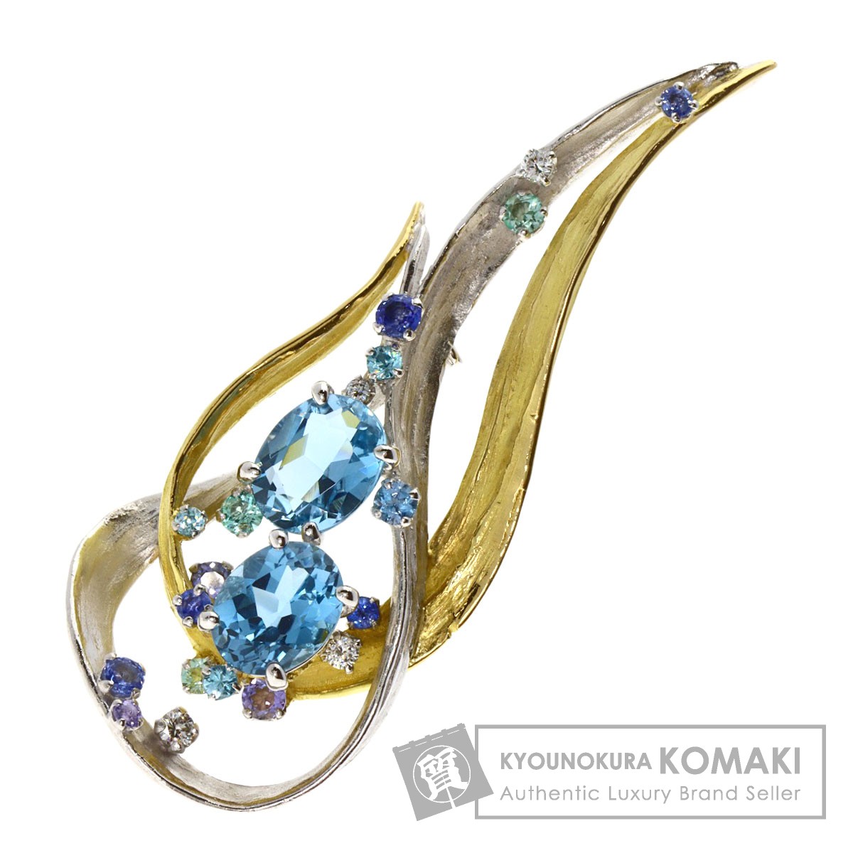 K18YGWG マルチカラー　ブローチ　新品未使用 K18YGWG マルチカラー ブローチ 新品未使用 - メルカリ