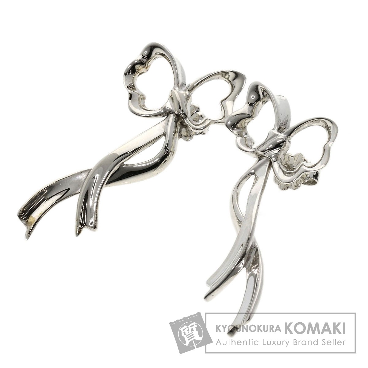 Tiffany ボリュームロングリボンピアス 希少