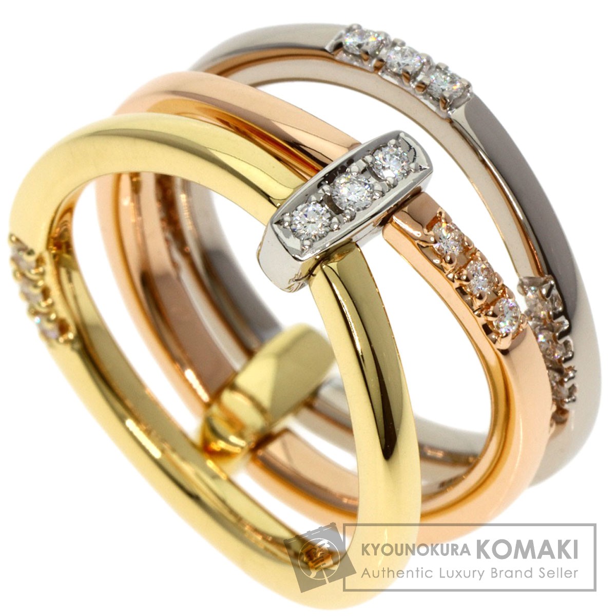 TASAKI タサキ ダイヤモンド 3連 リング・指輪 K18ホワイトゴールド