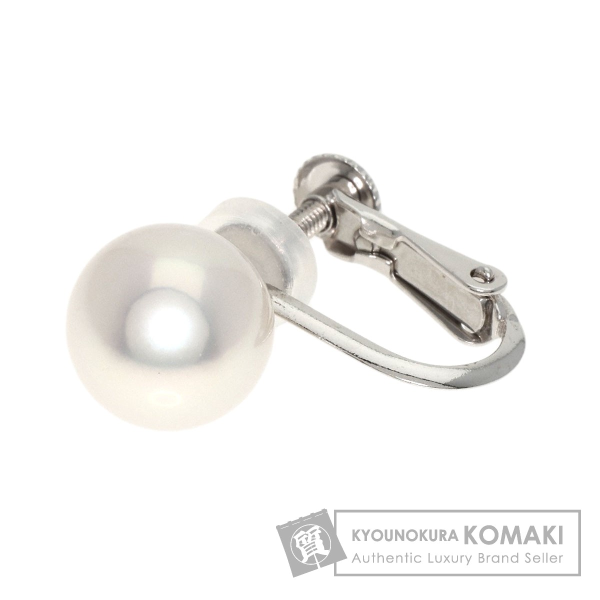 K18WG イヤリング 1個 片耳のみ 空枠 ホワイトゴールド パール用 DIY TASAKI タサキ パール 真珠 片方のみ イヤリング K18ホワイト