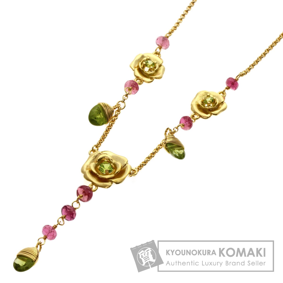 とっておきし新春福袋 TOUS K18イエロー ネックレス マルチカラーストーン トウス アクセサリー