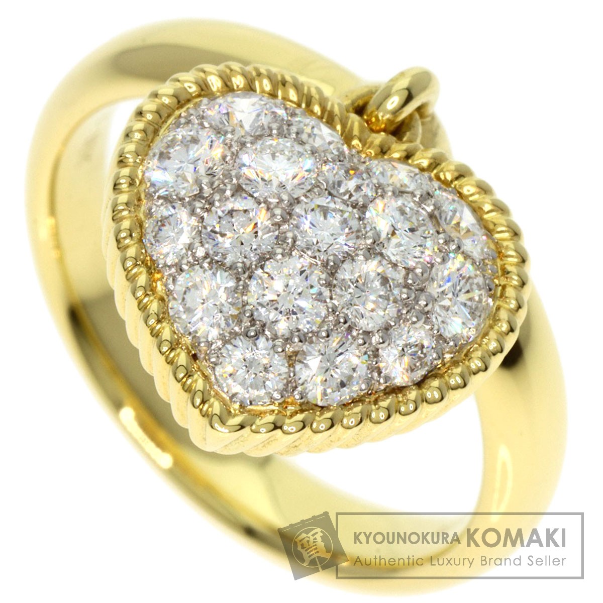 Gimel ギメル ハート 蜂 ダイヤモンド リング・指輪 K18イエロー