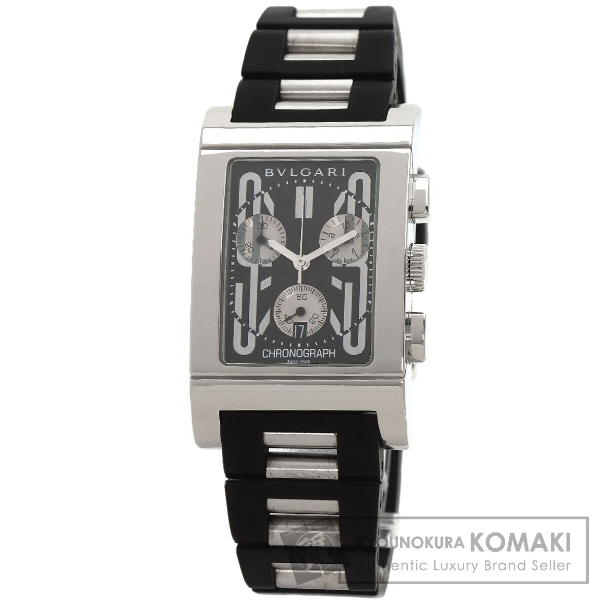 BVLGARI ブルガリ RTC49S レッタンゴロ クロノグラフ 腕時計