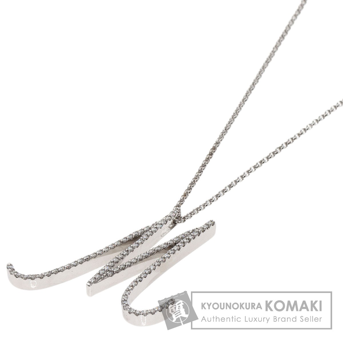 『美品』ポンテヴェキオ　ゴールド イニシャルM ネックレス　ダイヤモンド Ponte Vecchio ポンテヴェキオ イニシャル M ダイヤモンド