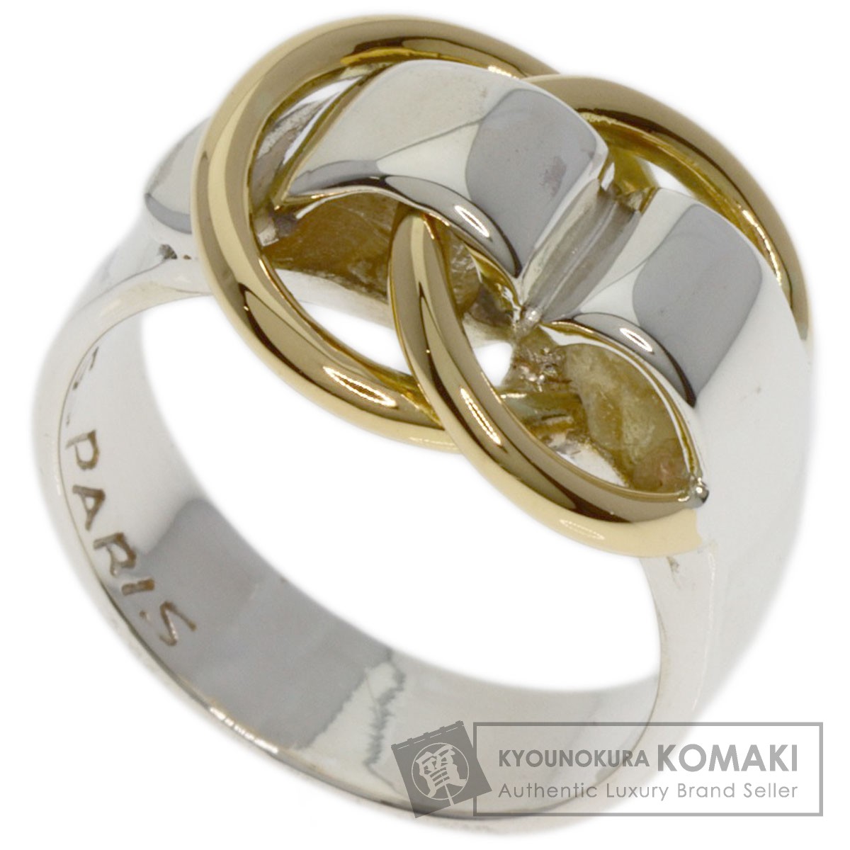 HERMES エルメス ドゥザノー リング・指輪 K18イエローゴールド/SV