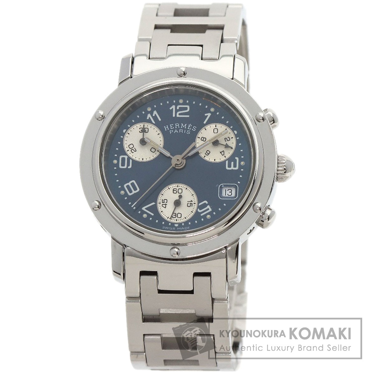 HERMES エルメス CL1.310 クリッパー クロノグラフ 腕時計