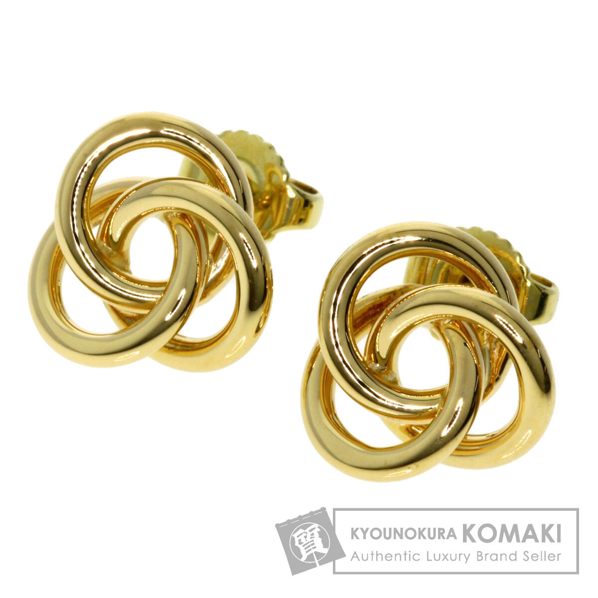 TIFFANY&Co. ティファニー スリーサークル ピアス K18イエローゴールド