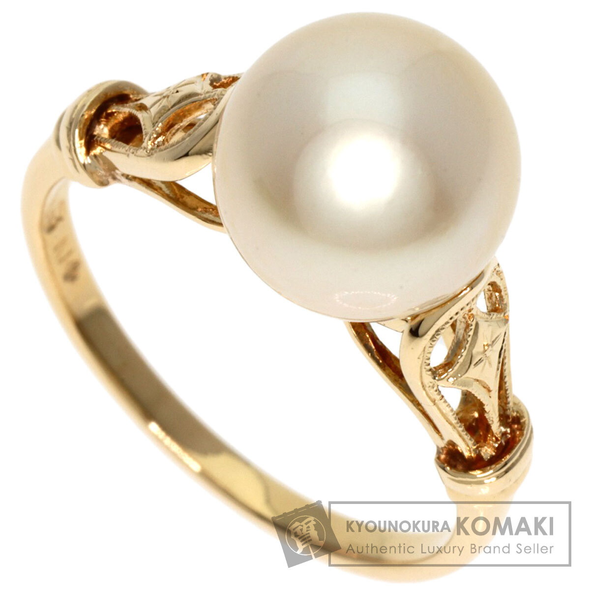 MIKIMOTO ミキモト パール 真珠 リング・指輪 K14イエロー
