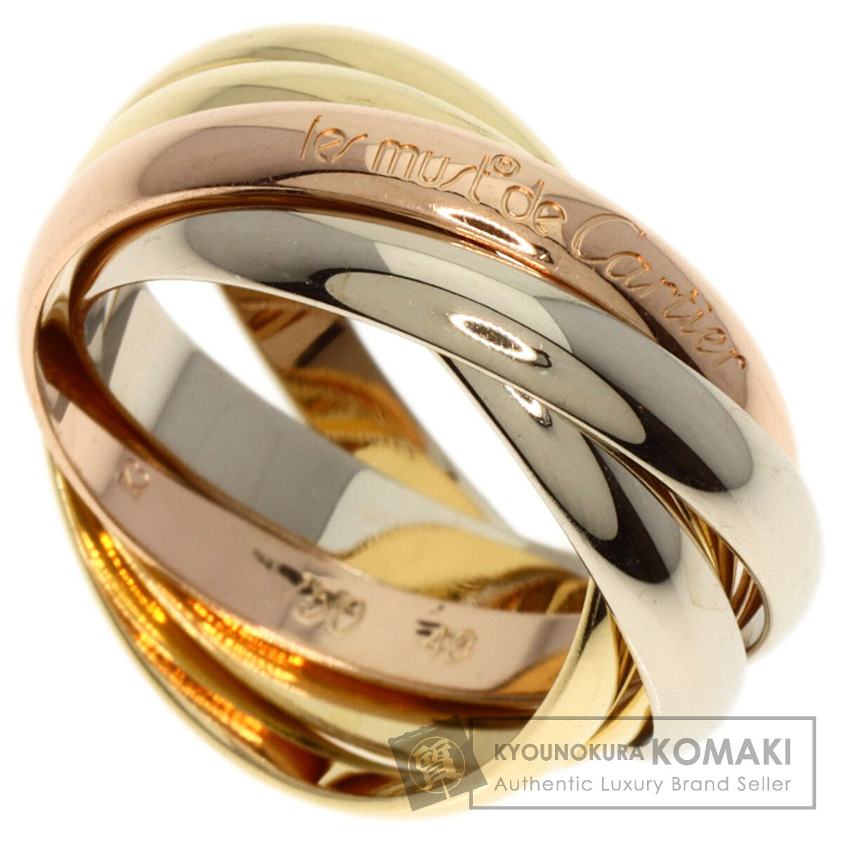 【人気沸騰】 CARTIER カルティエ トリニティ 5連 #49 リング・指輪 K18 アクセサリー