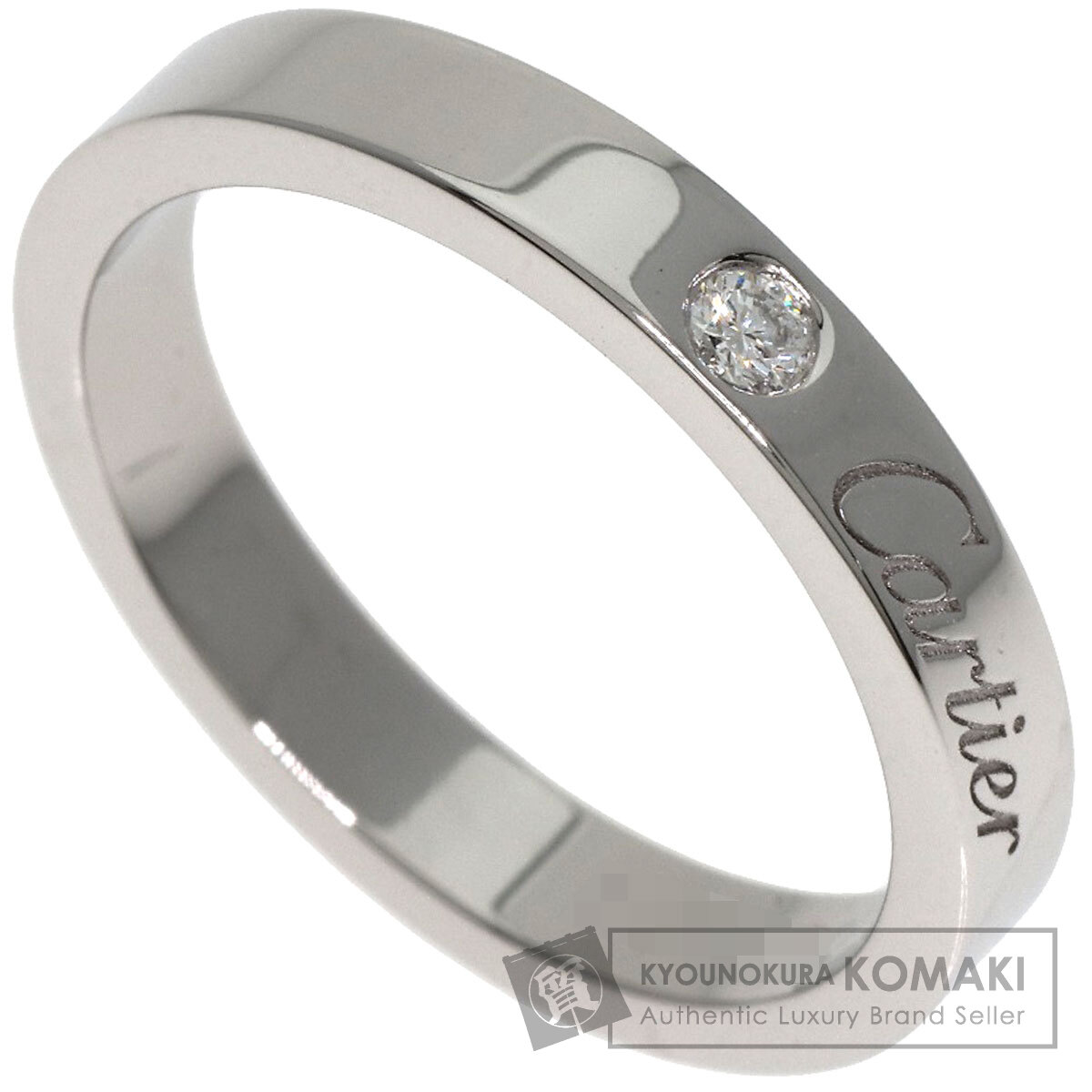 【新品同様】カルティエ　C ドゥ　エングレーブド　リング　PT950 Cartier - カルティエ Pt950 ダイヤモンド リング Cドゥ