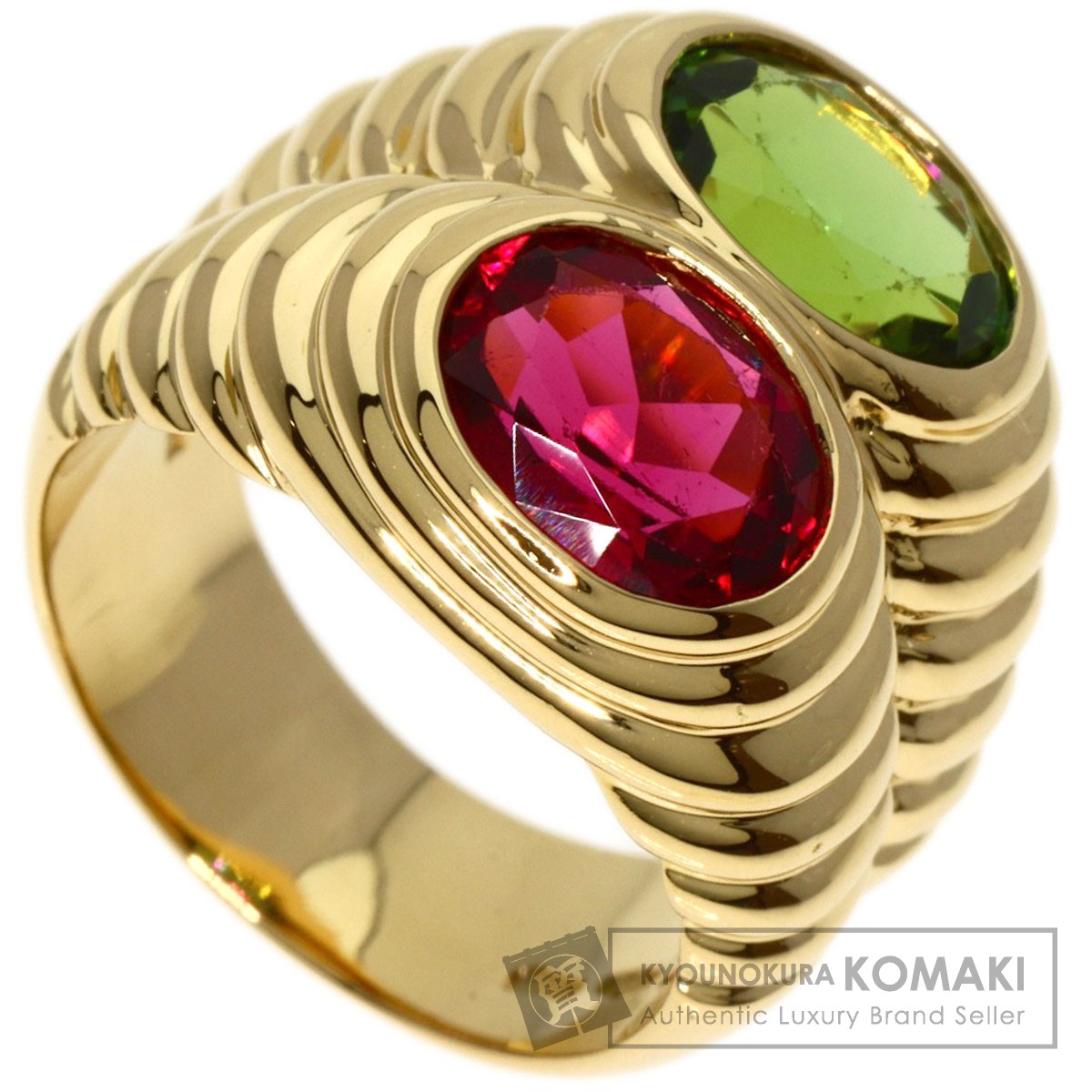 BVLGARI ブルガリ ドッピオ バチェラート トルマリン リング