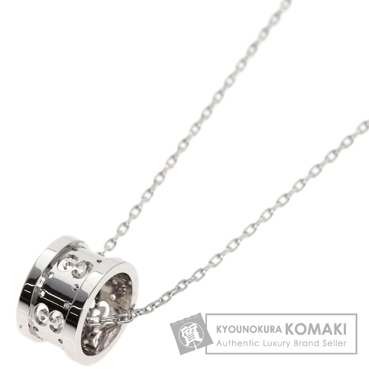 GUCCI グッチ アイコン トワール ネックレス K18ホワイト