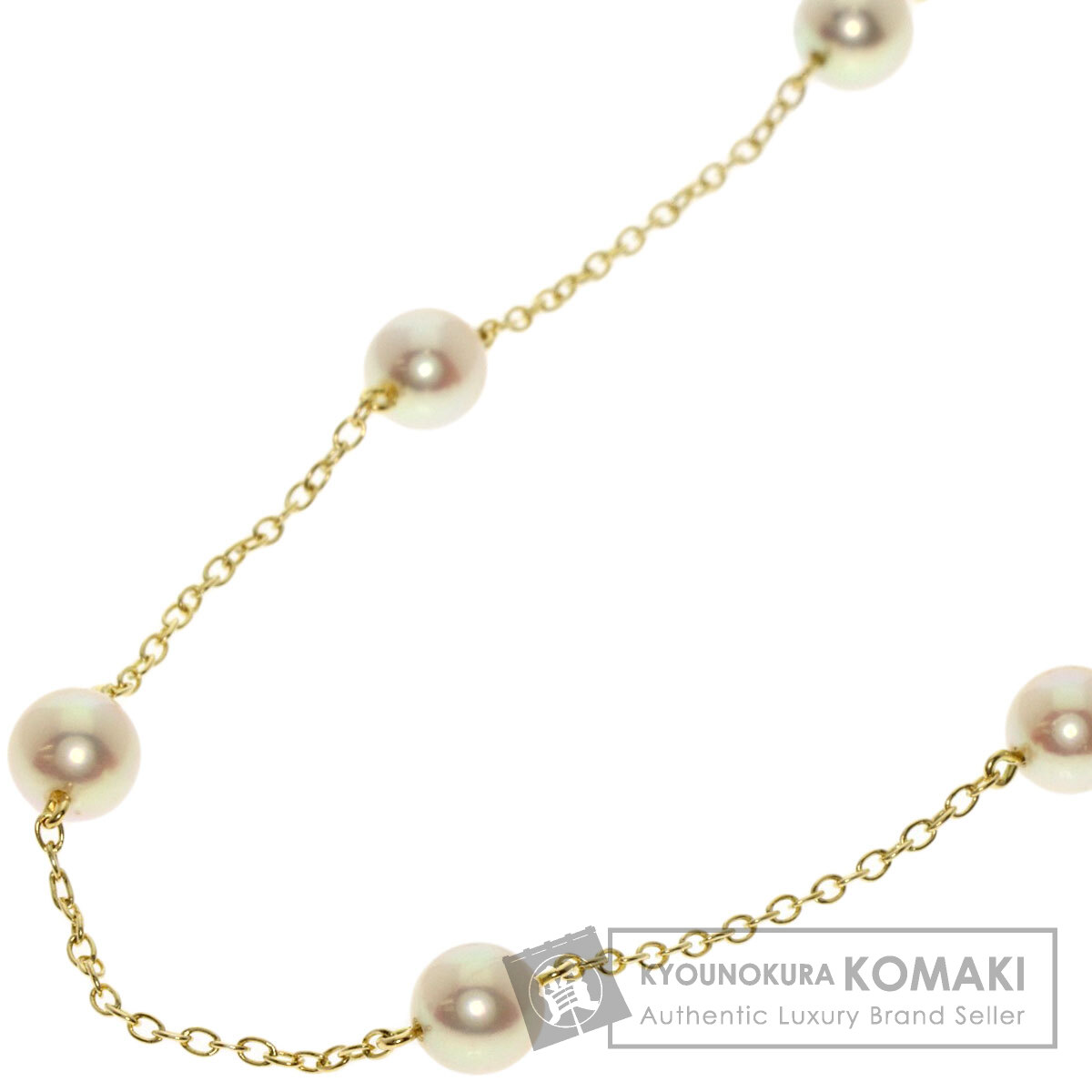 MIKIMOTO ミキモト アコヤパール 真珠 ステーション ネックレス K18