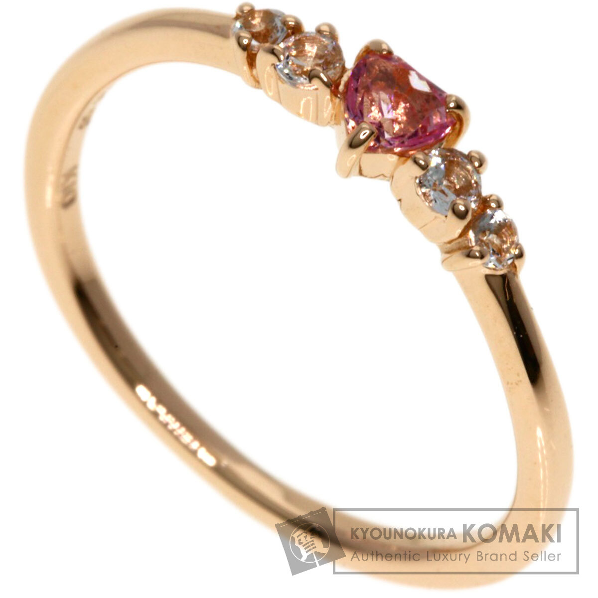 4℃ ヨンドシー ピンクトルマリン ダイヤモンド リング・指輪 K10