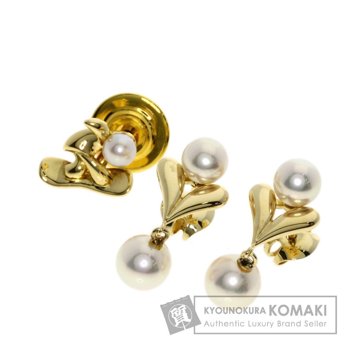 ミキモトパール　ピアス　アコヤ MIKIMOTO - ミキモト パール ピアス アコヤパール7.7mm K18WG