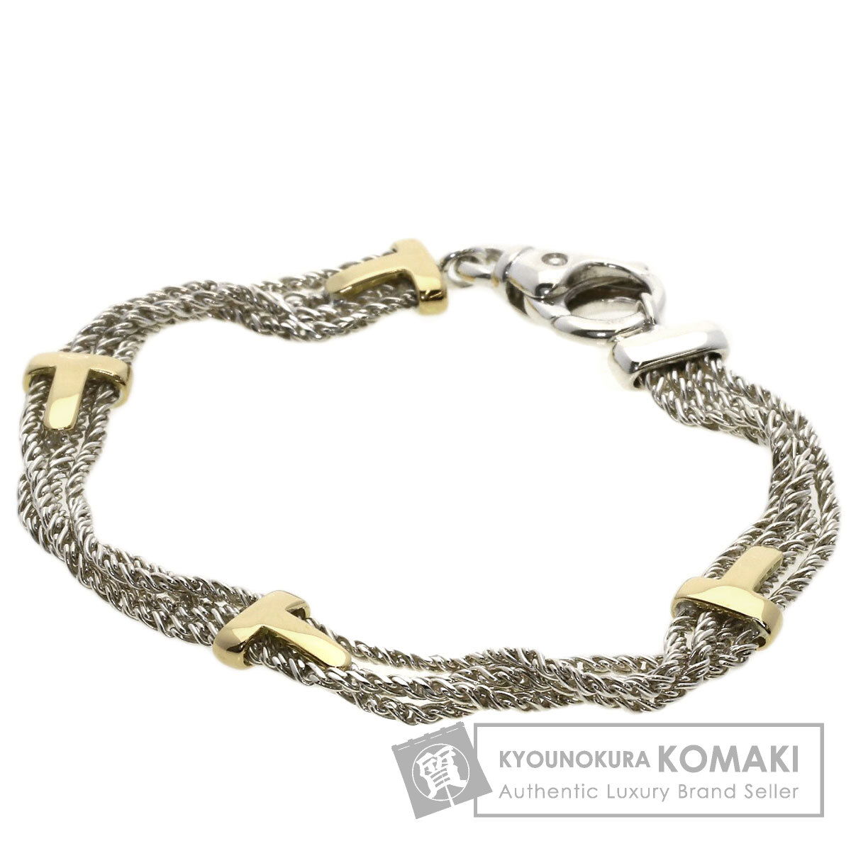 TIFFANY&Co. ティファニー T ロープ 3連 ブレスレット シルバー