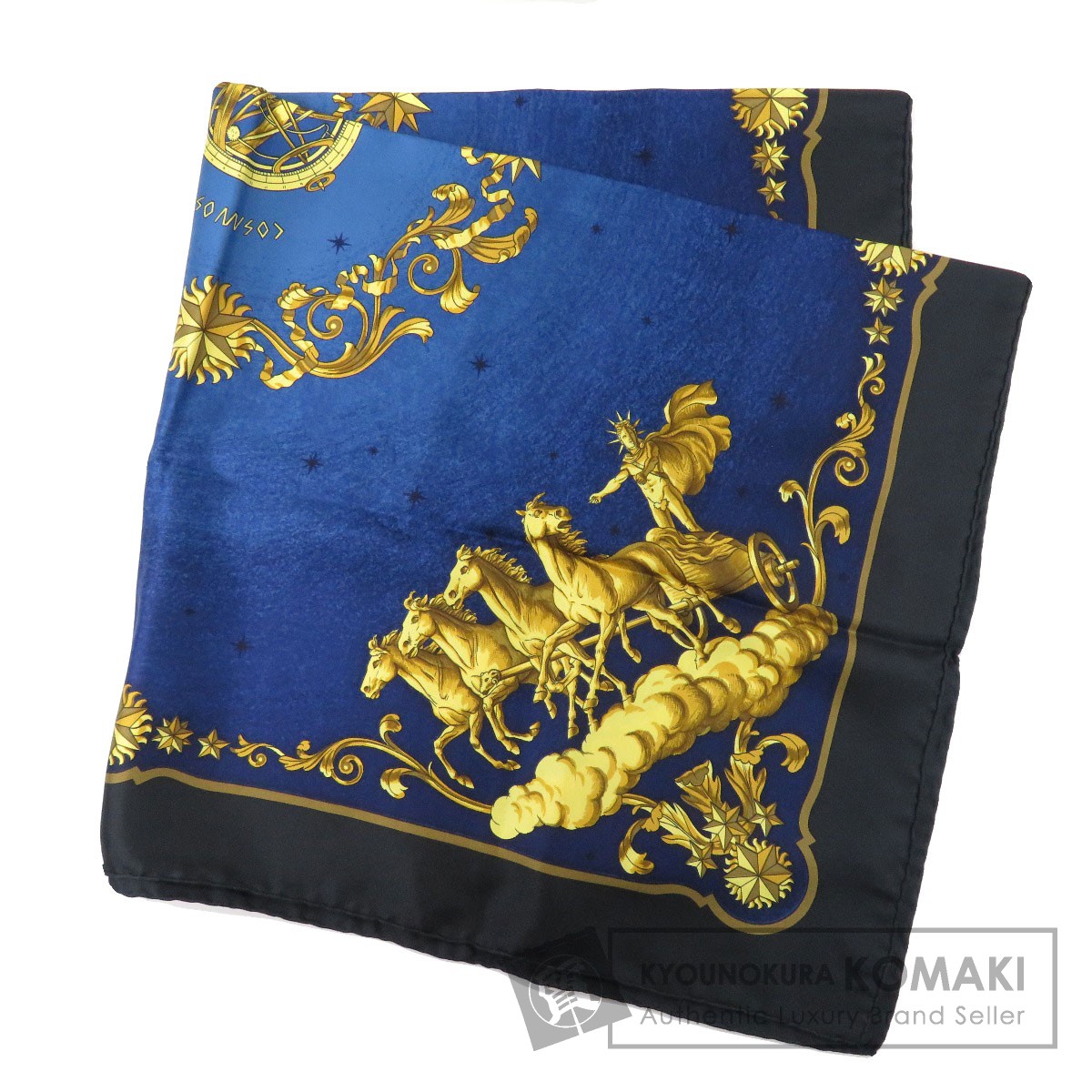 HERMESエルメス スカーフ プチカレ カレ45 美品 COSMOS ネイビー HERMESエルメス スカーフ プチカレ カレ45 美品 COSMOS ネイビー