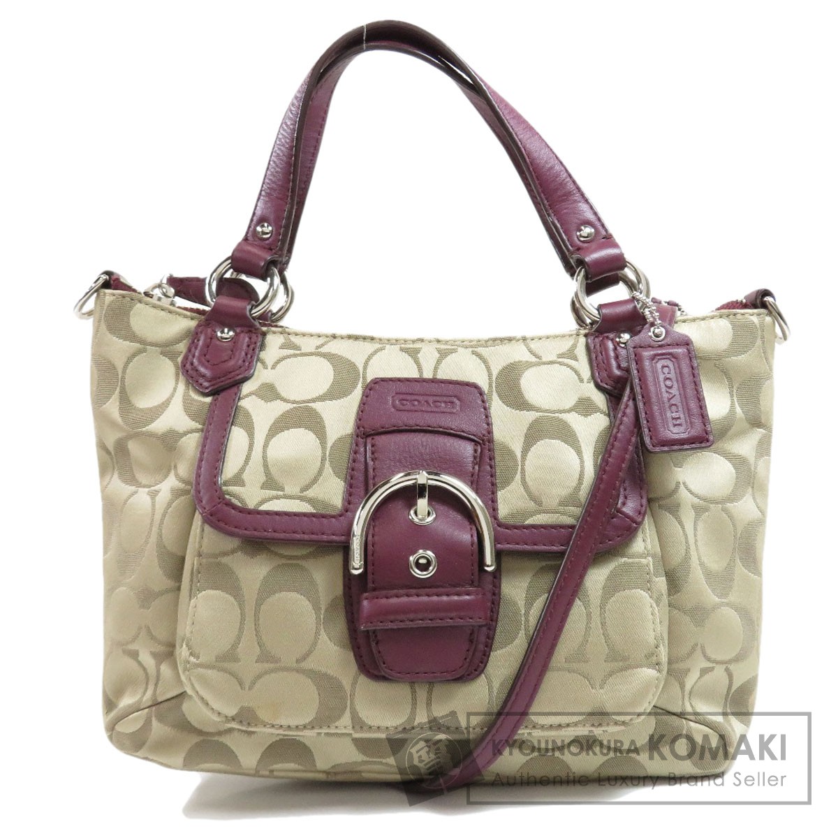 楽天市場】COACH コーチ オプアート ベージュ ゴールド