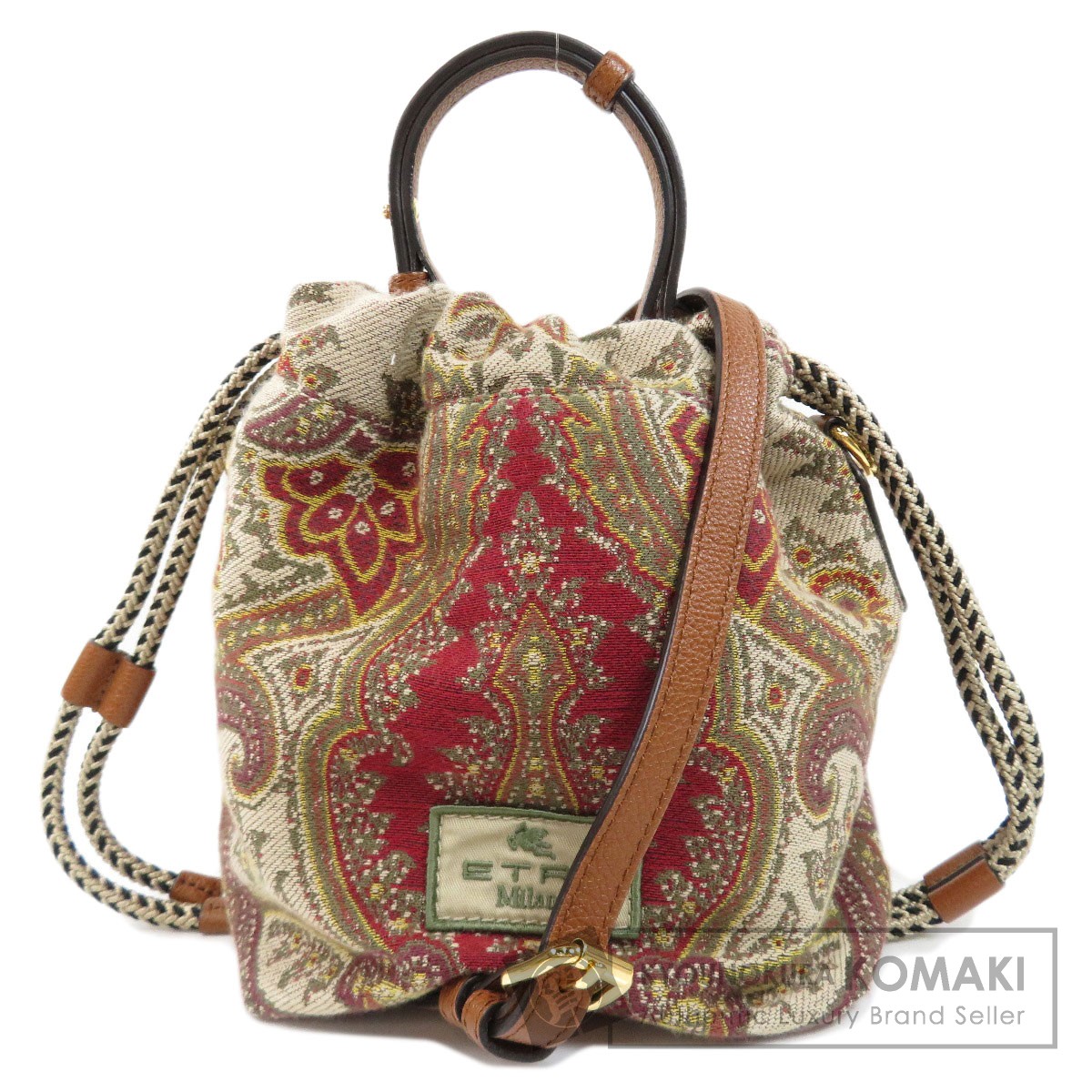 ETRO エトロ 巾着 ペイズリー柄 ハンドバッグ 布 レディース