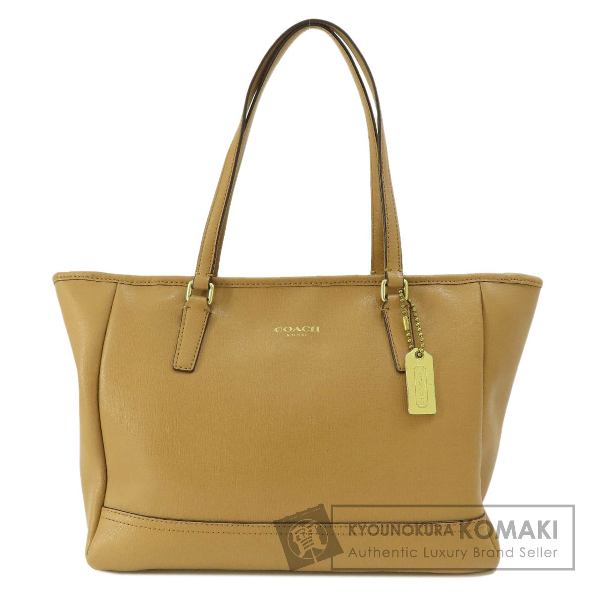 Coach ロゴ柄 トートバッグ ブラウン コーチ/トートバッグ/シグネチャー柄/ライトブラウン×ダーク
