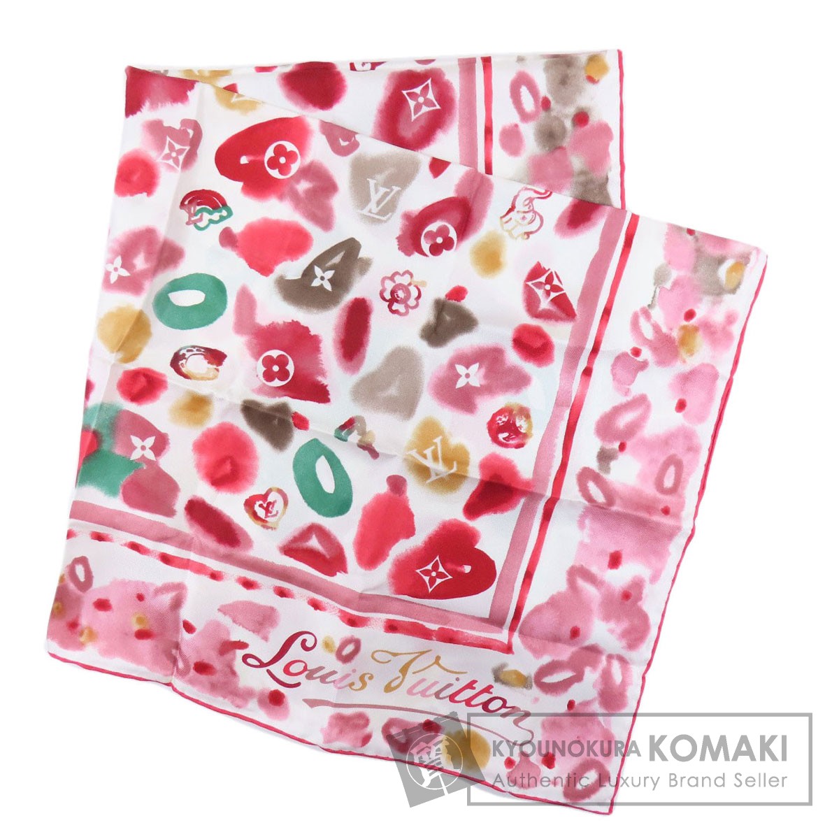 極美品 LOUIS VUITTON ルイヴィトン スカーフ モノグラム シルク 中古・古着通販】LOUIS VUITTON (ルイ ヴィトン) シルクスカーフ