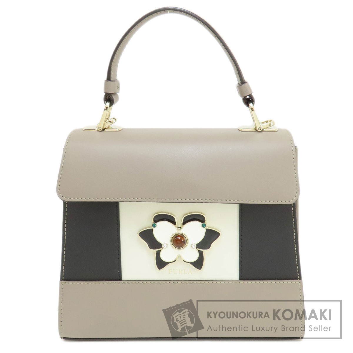 Furla フルラ ムゲット 2WAY バタフライモチーフ ハンドバッグ