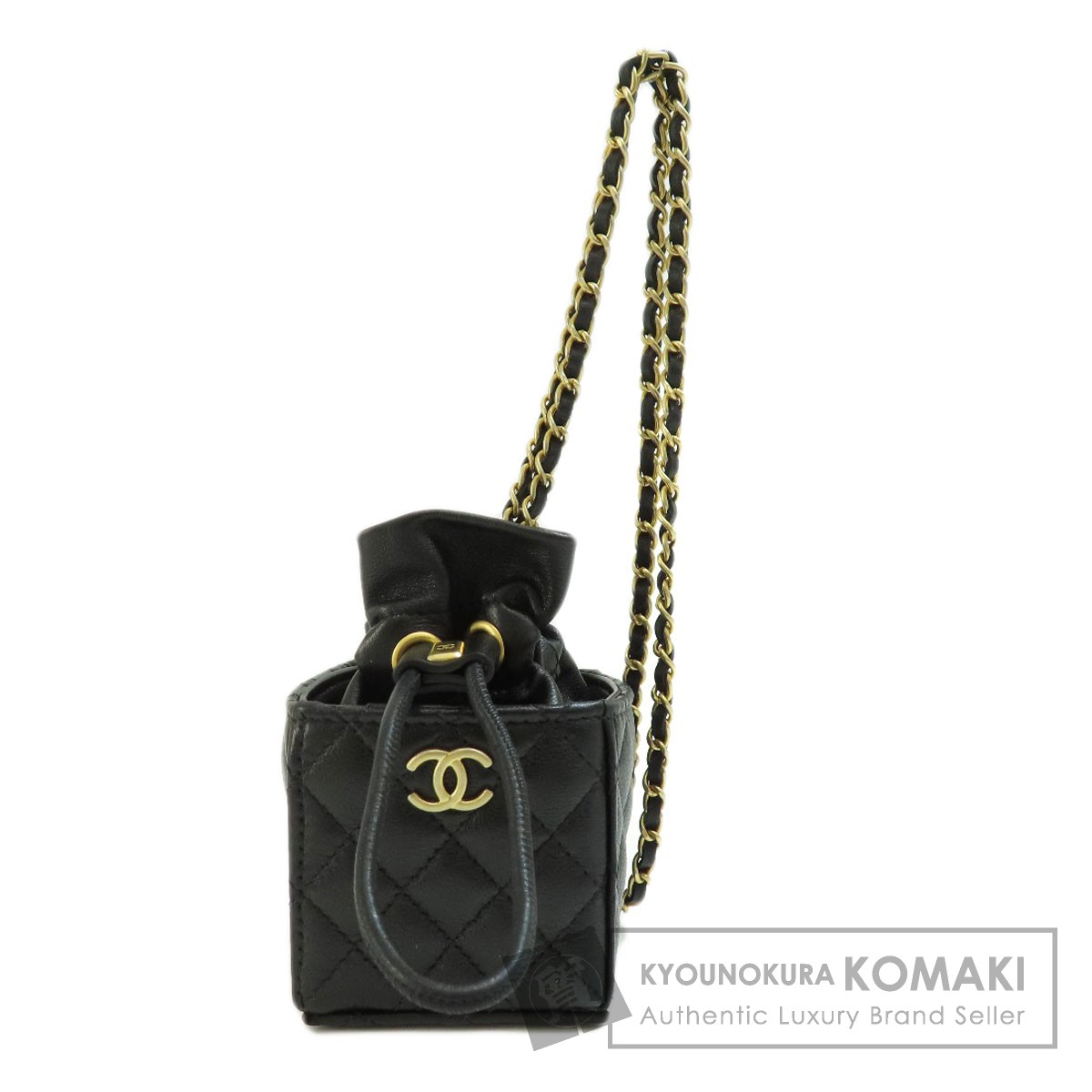 数量限定❤CHANEL❤ブラックラメ巾着ショルダーバッグゴールドチェーン シャネル シャネル22 ラムスキン チェーンショルダーバッグ 巾着