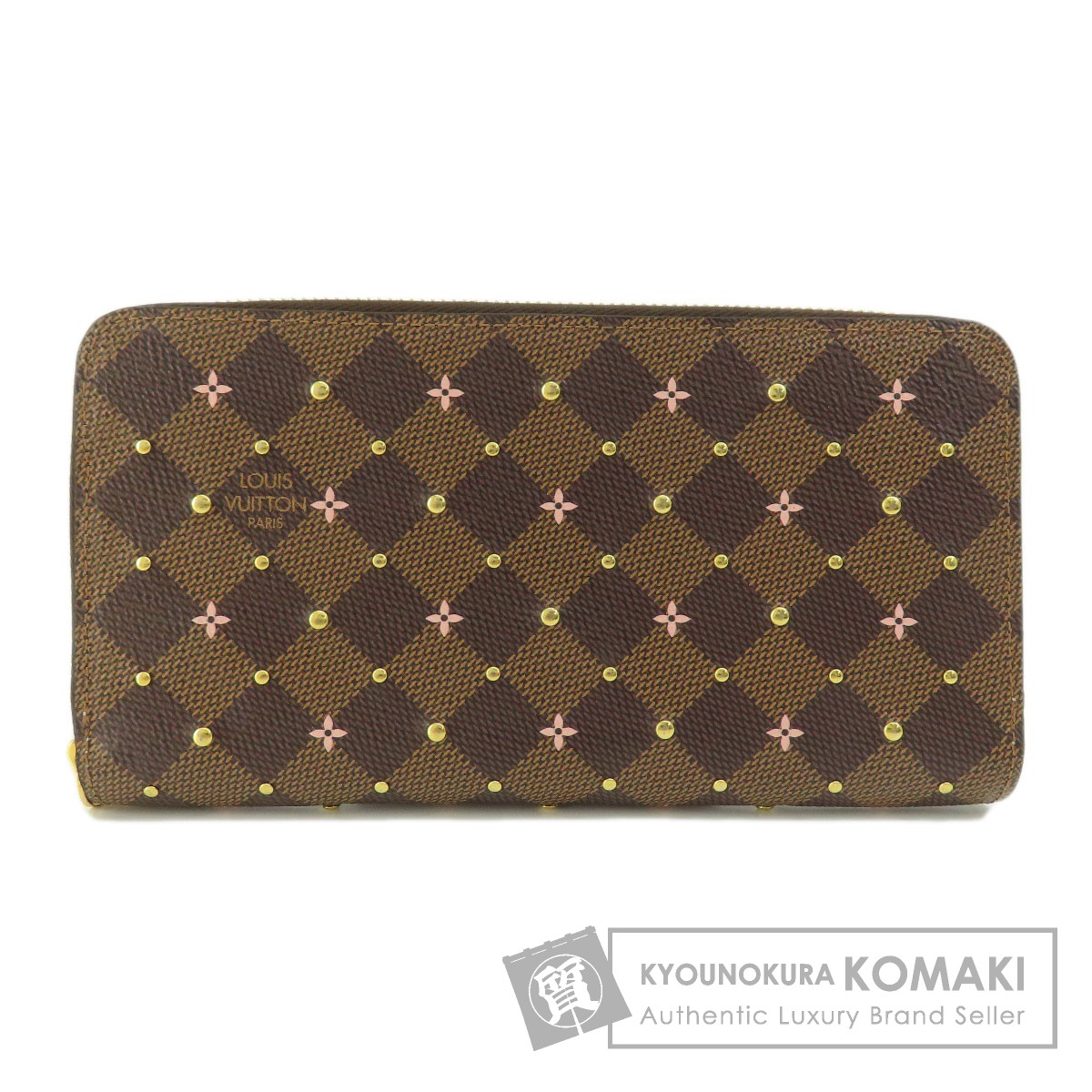 【極上美品】ルイヴィトン ダミエ・エベヌ ジッピーウォレット ブラウン IC LOUIS VUITTON ルイヴィトン N60473 ジッピー・ウォレット