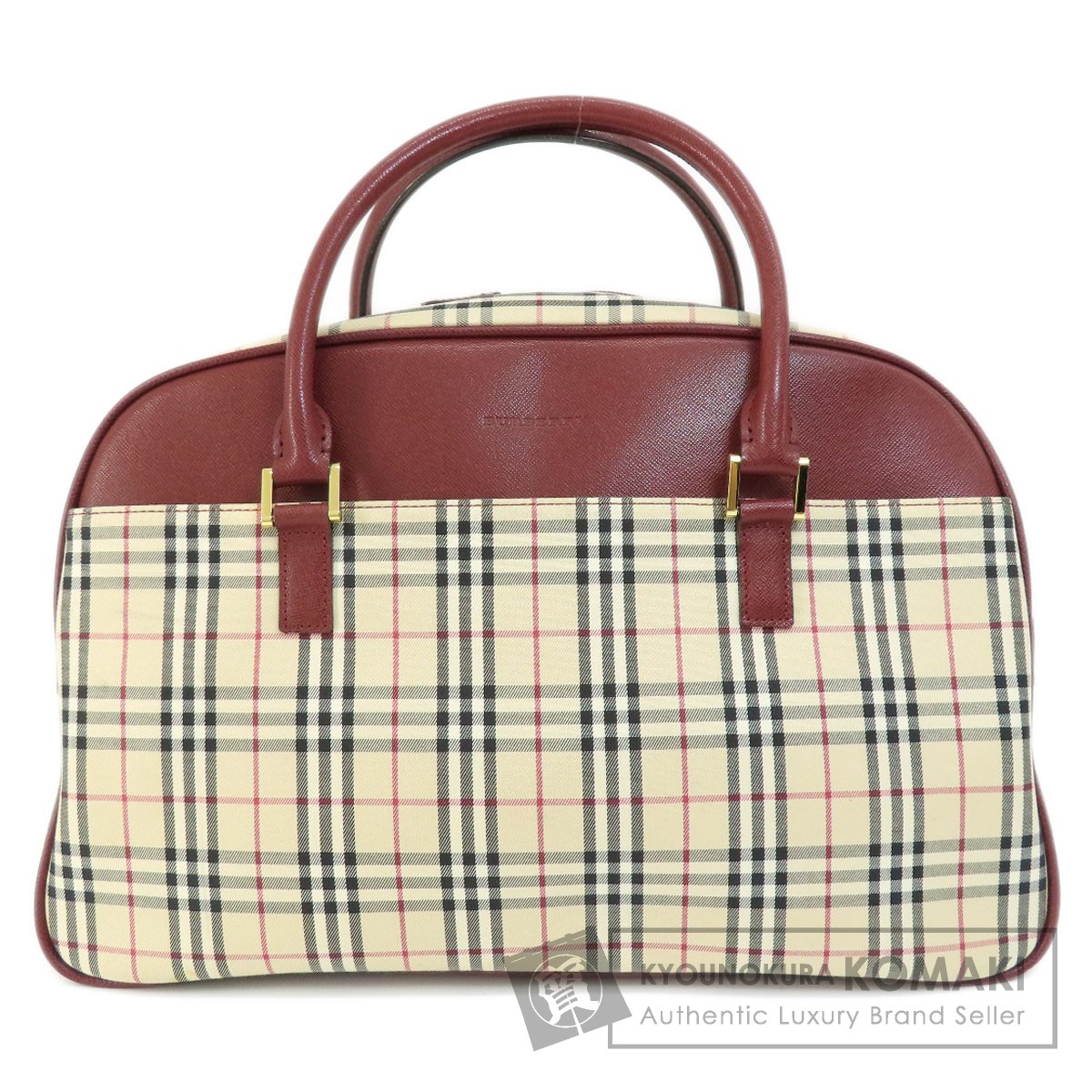 BURBERRY バーバリー ノバチェック ボストンバッグ キャンバス