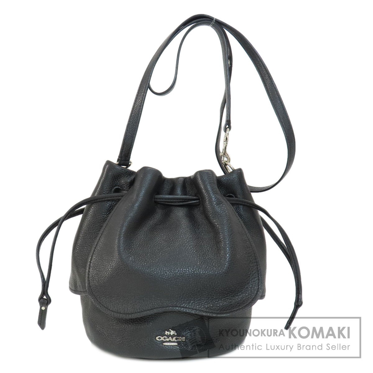 COACH コーチ F57543 巾着 ショルダーバッグ レザー レディース