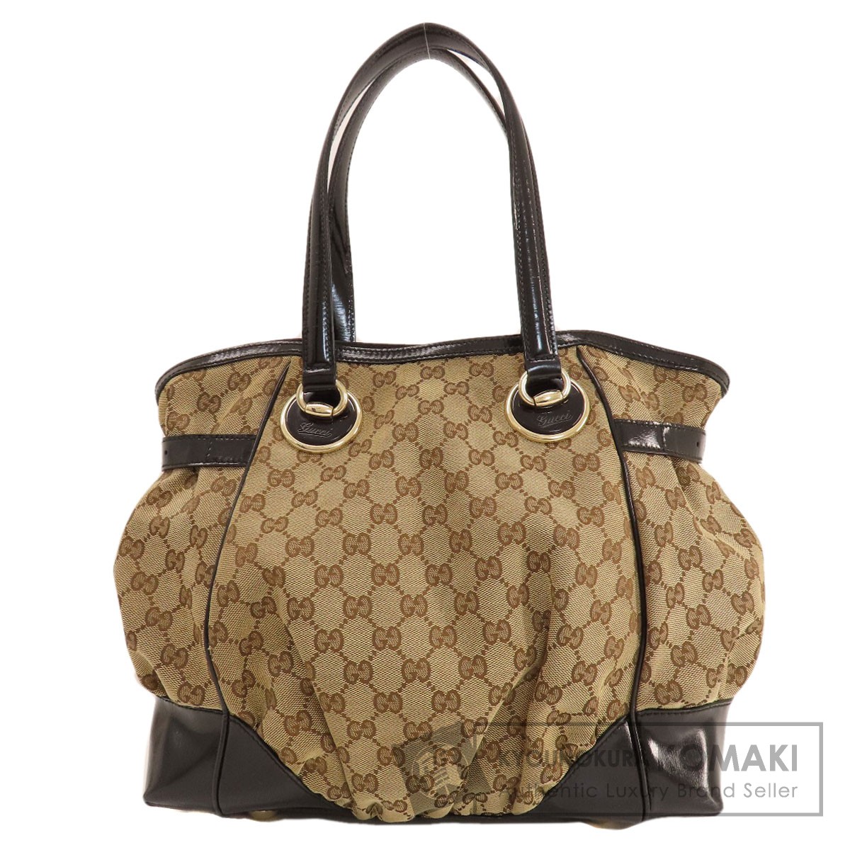 GUCCI グッチ　GG柄　トートバッグ　キャンバス　レザー GUCCI グッチ トートバッグ GGキャンバス レザー キャンバス GG