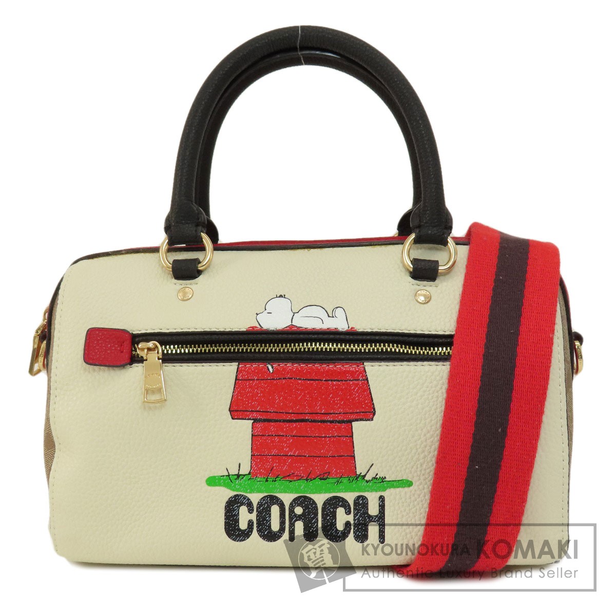 COACH コーチ C6164 スヌーピーコラボ 2WAY ボストンバッグ