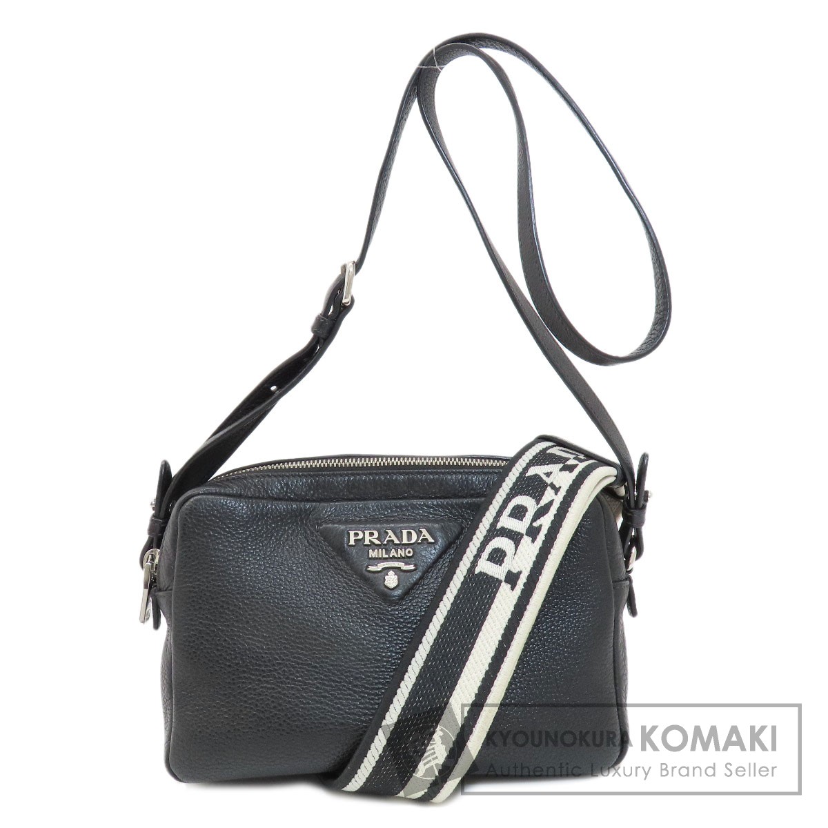 PRADA プラダ ロゴ ショルダーバッグ レザー レディース
