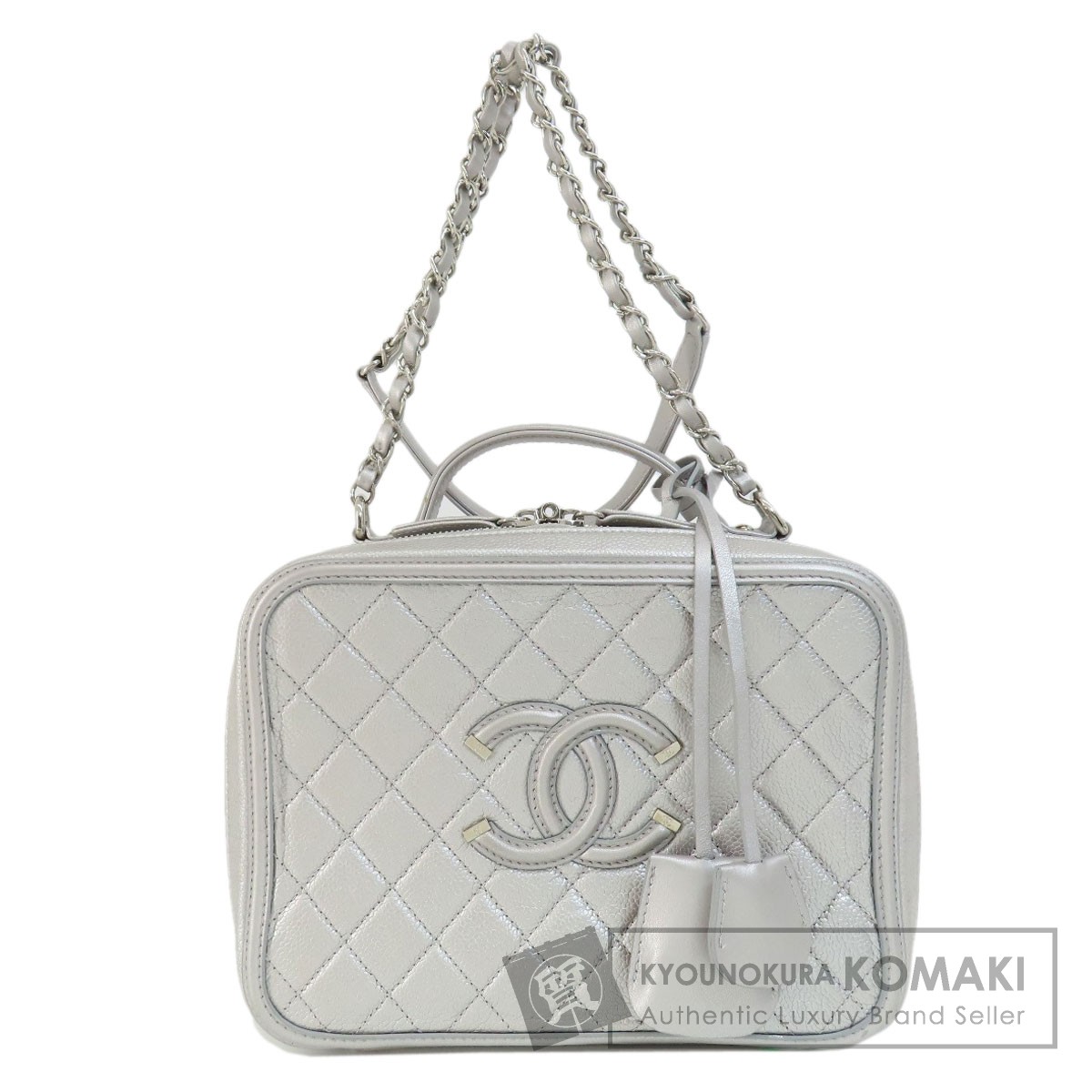 CHANEL シャネル CCフィリグリー バニティバッグ シルバー金具
