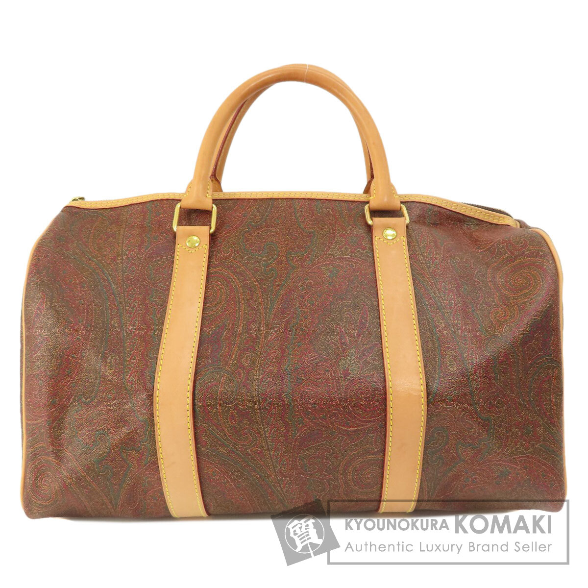 ETRO エトロ ペイズリー柄 ボストンバッグ PVC/レザー