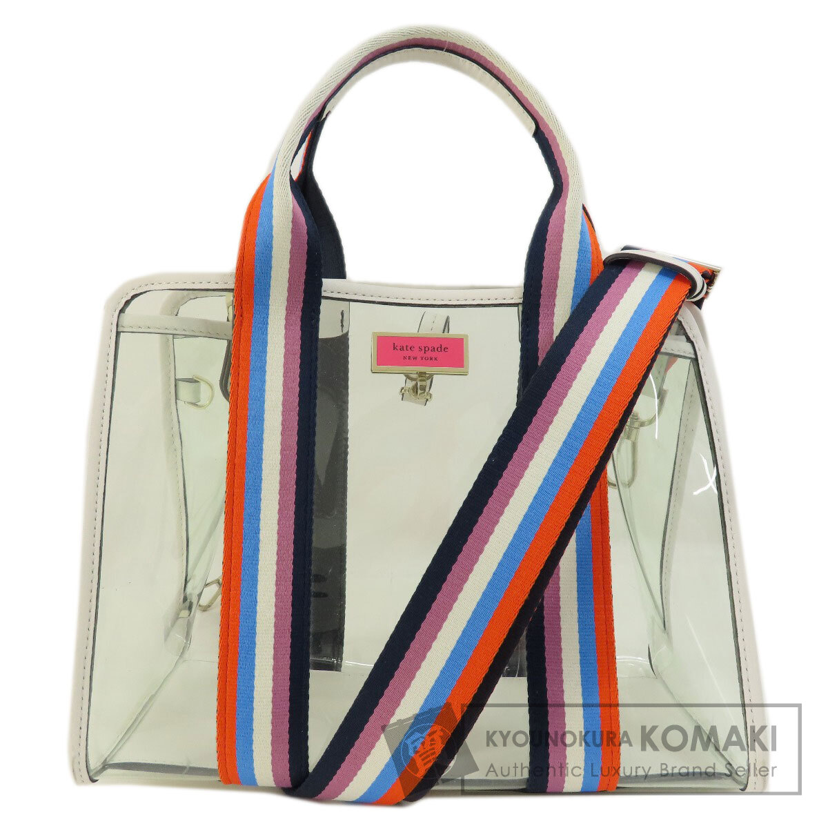 注目 kate spade ケイトスペード クリアバッグ 2WAY トートバッグ バッグ