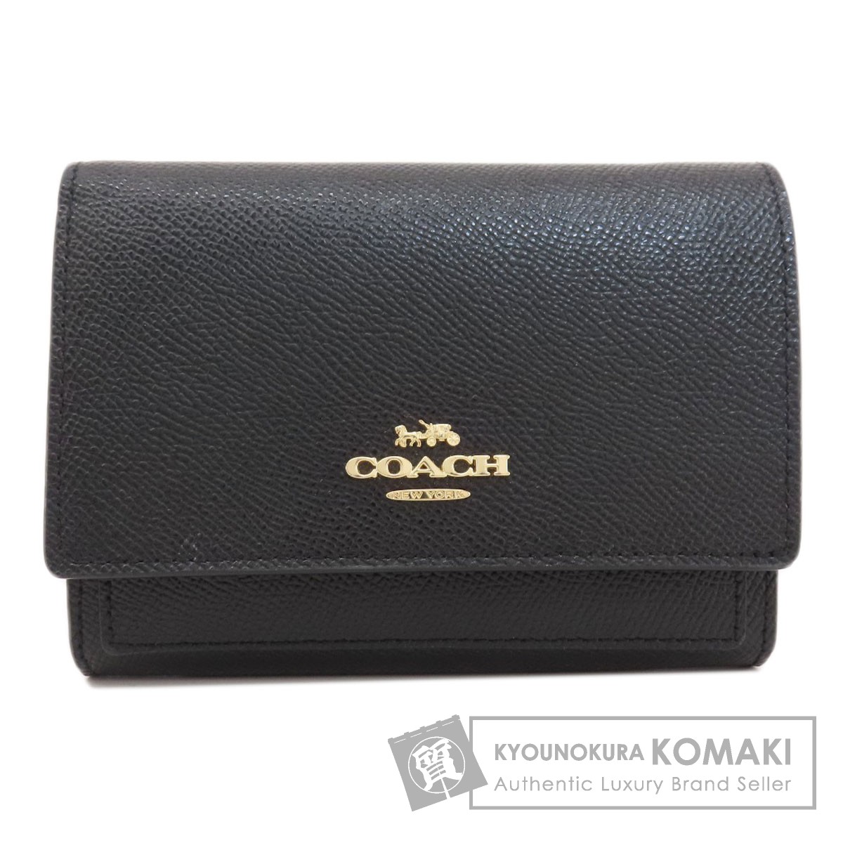 COACH/コーチ 78390 2つ折り財布 黒 COACH コーチ 78390 ロゴ 二つ折り財布（小銭入れあり） レザー