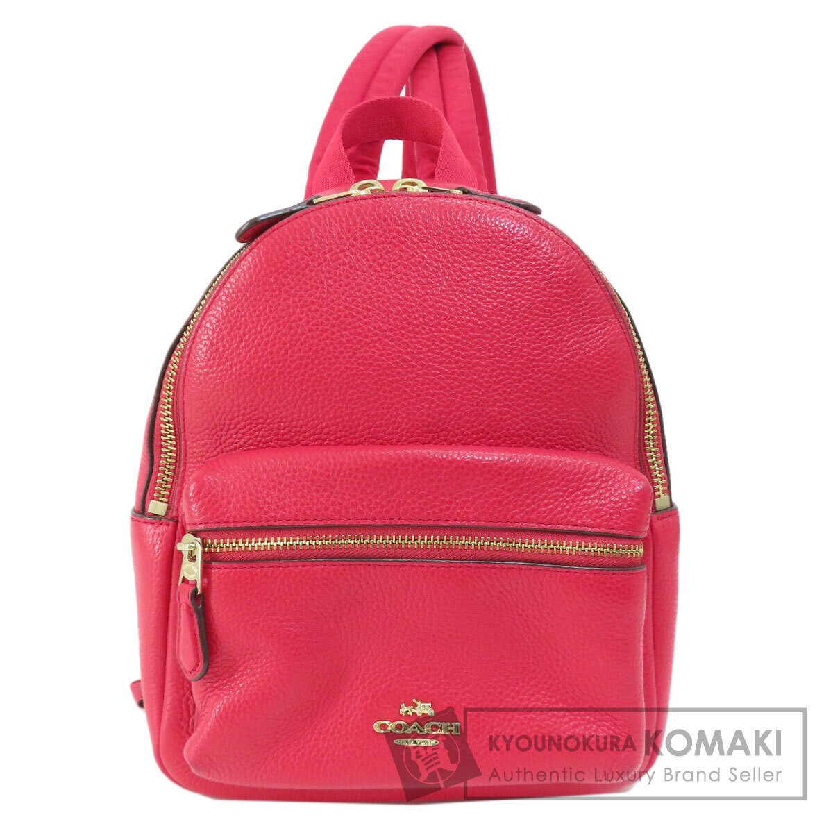 超美品☆【コーチ】チャーリー38263 レザーリュックチャームギャランティ