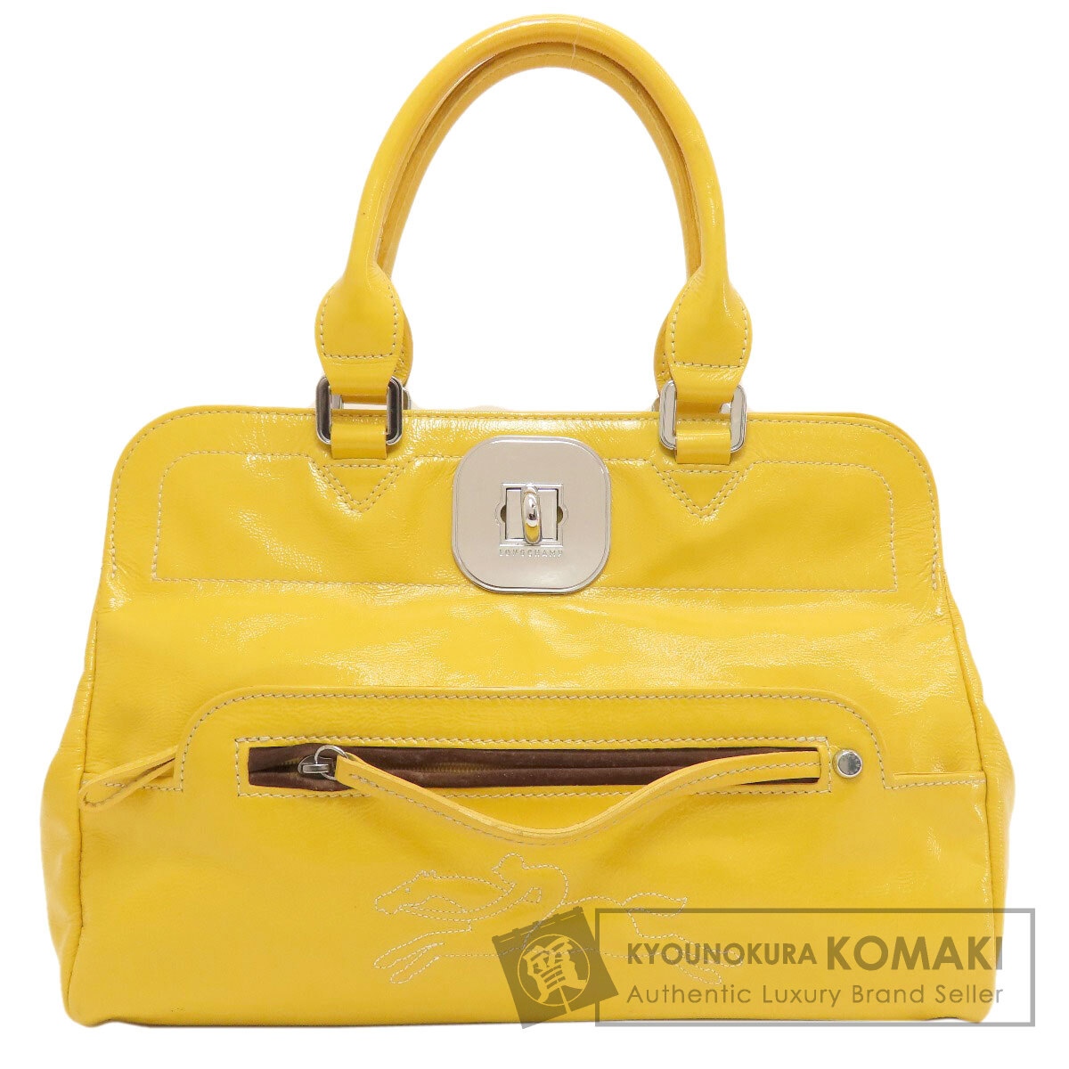 LONGCHAMP - ロンシャン Longchamp エナメルトートバッグ