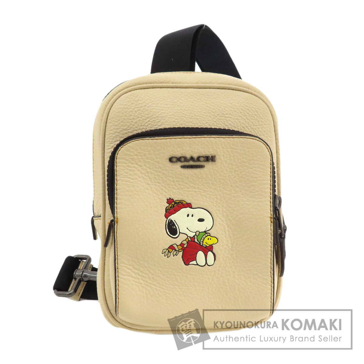 COACH コーチ CE602 スヌーピーコラボ ボディバッグ レザー レディース