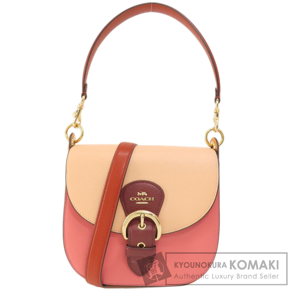 COACH コーチ C8160 ロゴ 2WAY ショルダーバッグ レザー レディース